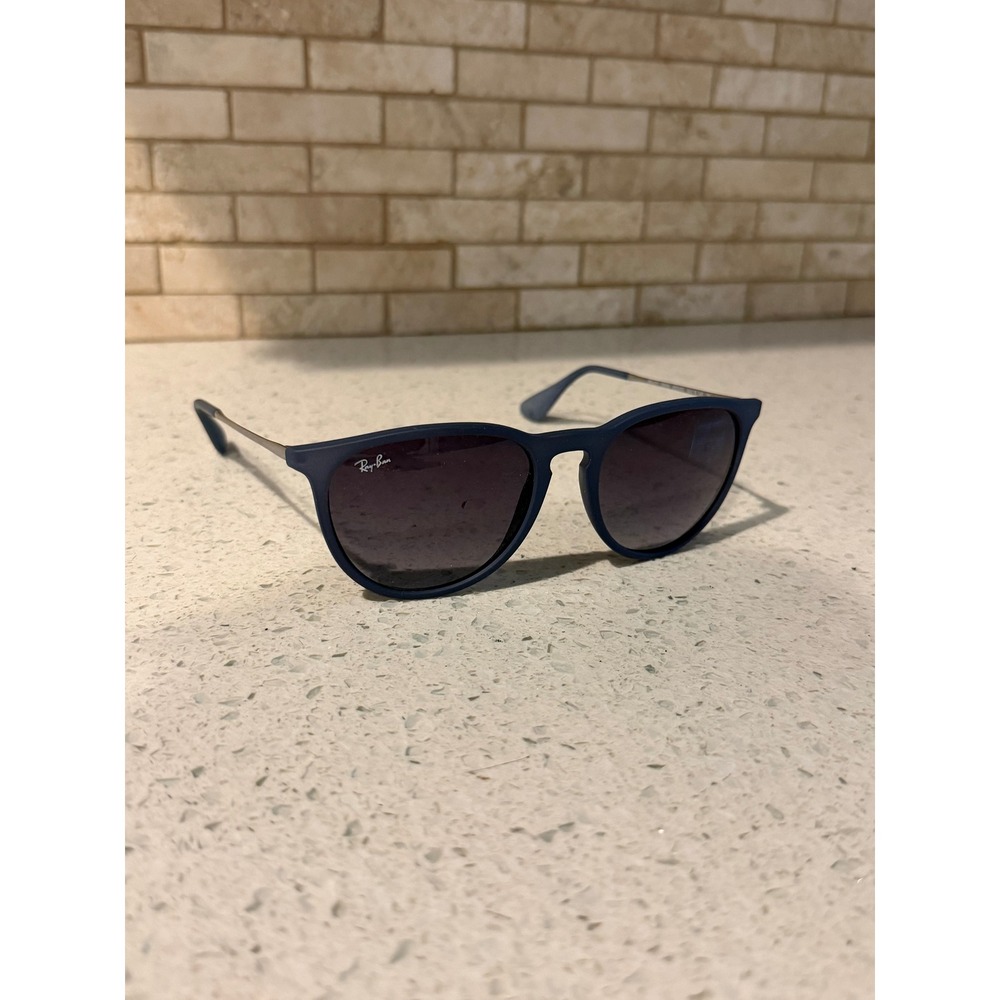 Ray-Ban Erika RB4171 Sunglasses Matte Blue Frame Grey Gradient Lens 6002/8G